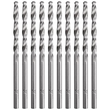 ZESTAW 10szt WIERTŁA DO METALU BLACH HSS-G NWKA SZLIFOWANE BIAŁE FI 4,1mm