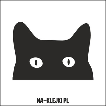 wlepy na samochód czarny kot NAKLEJKA