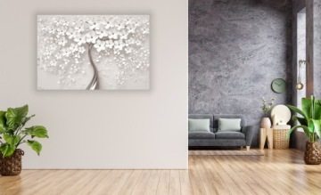 Картина на стену Silver TREE 3D 120х80 для гостиной