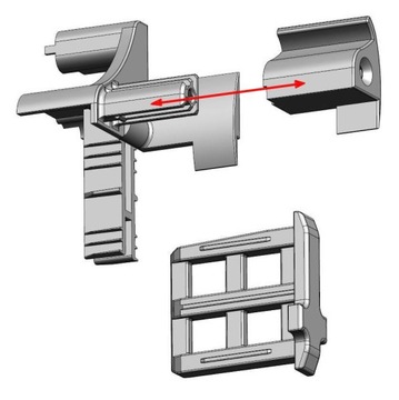 ŚLIZGI DO ROLET ZEWNĘTRZNYCH ŚLIZGACZ PIÓR ŚLIZG ROLETOWY KOMPLET