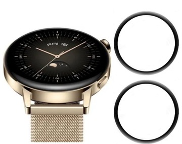 2x HYBRID GLASS 5D SZKŁO do Huawei Watch GT 3 42mm