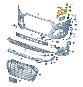 NOVÝ ORIGINÁLNÍ PRAVÝ VÝZTUHA NÁRAZNÍKU DO AUDI Q5