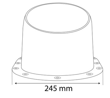 ВЕНТИЛЯЦИОННЫЙ ДЫМОХОД ДЛЯ ПЛОСКОЙ КРЫШИ ЛИСТ ДЛЯ ЧЕРЕПИЦЫ 150