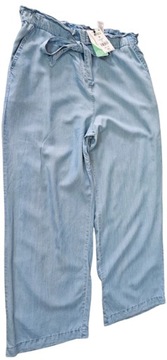 Next spodnie niebieskie szeroka nogaw na wysoką 44