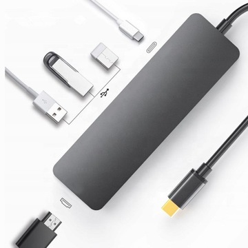 АДАПТЕР USB C HUB MACBOOK AIR PRO M1 M2 M3 ДОК-СТАНЦИЯ HDMI USB 5 в 1 PD