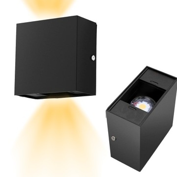 LAMPA ELEWACYJNA LED ZEWNĘTRZNA KINKIET OGRODOWY 12W 3000K