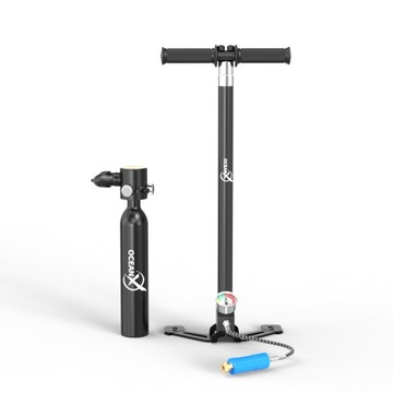 Набор для подводного плавания, полнолицевая маска с насосом 5 в 1 OceanX L/XL