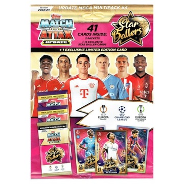 Multipack Mega Update 4 Match Attax 2024 Karty Piłkarskie Star Ballers