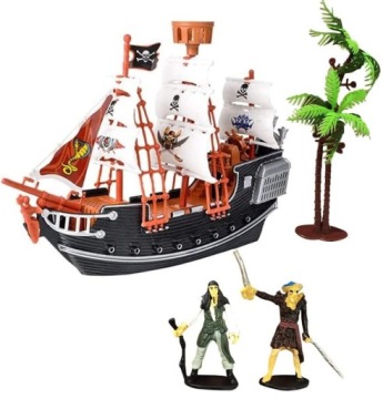 ПИРАТСКИЙ КОРАБЛЬ ПИРАТСКАЯ ЛОДКА + ФИГУРКИ