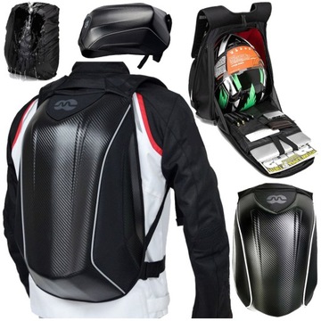 Мотоциклетный рюкзак для шлема, большой, 45л, водонепроницаемый чехол, светоотражающие полосы.