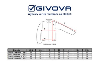 GIVOVA kurtka przeciwdeszczowa XL czerwony