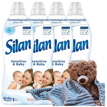 Silan Sensitive Baby płyn do płukania tkanin 3,52 l HYPOALERGICZNY BIAŁY