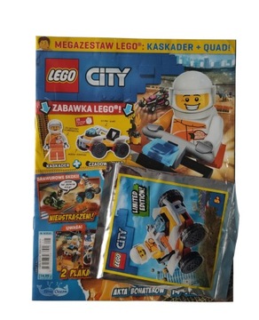 Magazyn LEGO City Minifigure Czasopismo - 08/2021 - Kaskader + czadowy quad