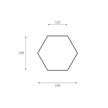 DREWNIANY PANELE ŚCIENNE MECH CHROBOTEK CIEMNY HEKSAGON MIDI DĄB BIELONY