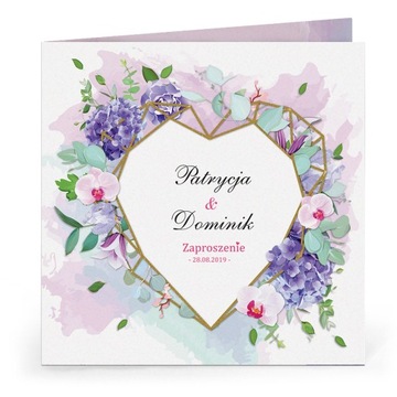 Zaproszenia Ślubne Rustykalne Boho Kwiaty Personalizowane - Kreator Online