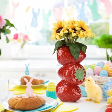 Ceramic Strawberry Vase for Home & Office