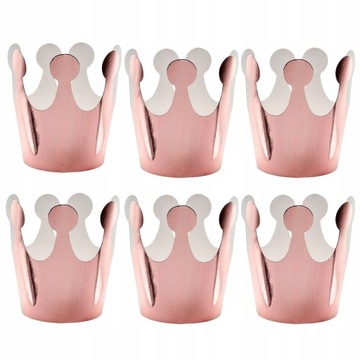 KORONA CZAPECZKA URODZINOWA ROSE GOLD 6 szt