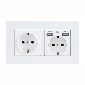 Gniazdka elektryczne 16A gniazdko podwojne z 2 usb