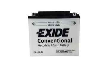 AKUMULATOR EXIDE MOTOCYKLOWY EB16L-B 12V 19Ah 190A