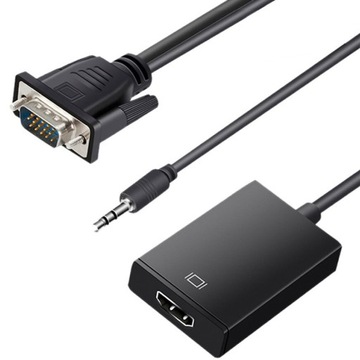 КАБЕЛЬ-АДАПТЕР VGA HDMI АУДИОКАБЕЛЬ FULL HD D-SUB