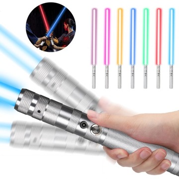 MIECZ LASEROWY ŚWIECĄCY RGB 7 KOLORÓW COSPLAY 77CM