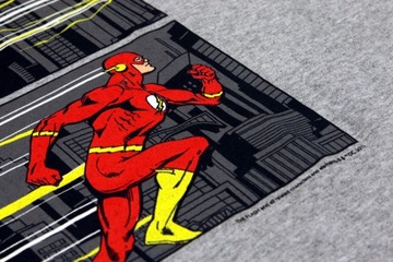 Koszulka męska młodzieżowa T-shirt DC Comics The FLASH r. M Szara Nadruk