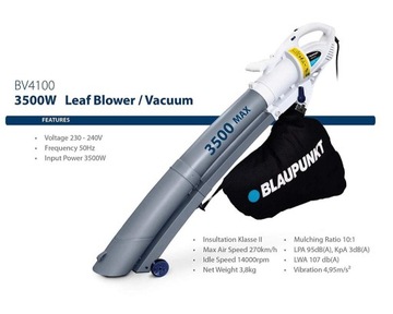 Электрическая воздуходувка Leaf Vacuum 3500 Вт