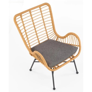 Стул сада террасы для балкона Rattan Garden Metal Boho Ikaro