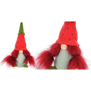 SKRZAT GNOM TRUSKAWKA 20CM DEKORACJA WIOSENNA FIGURKA