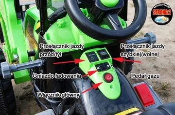 12 В АККУМУЛЯТОРНЫЙ ТРАКТОР МОБИЛЬНЫЙ ЭКСКАВАТОР 2x45 Вт