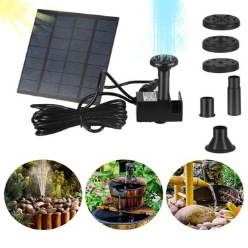 POMPA SOLARNA FONTANNOWA DO KĄPIELI DLA PTAKÓW SOLARNA POMPA WODNA STAWU