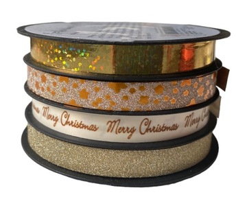 ПОДАРОЧНАЯ ЛЕНТА ДЛЯ ПОДАРКОВ 4 РОЖДЕСТВЕНСКИХ УЗОРА