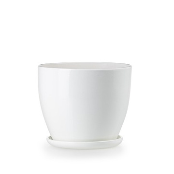 DONICZKA CERAMICZNA BIAŁA DUŻA XXL POŁYSK ŚREDNICA 23,5 CM WYSOKOŚĆ 19,5 CM