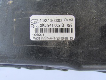 HALOGEN PRAVÝ VW CADDY 2K5941662B 16-22