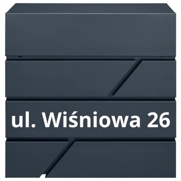 SKRZYNKA NA LISTY DUZA ADRES NUMER DOMU ULICY WZORY STAL POCZTOWA NAPIS