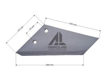 Правое подрезное лезвие Unia Kos BORON STEEL