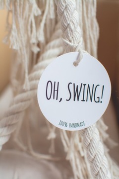 Стильные БОЛЬШИЕ качели 70 см на веревках.