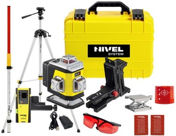 Laser krzyżowy Nivel System CL4R czerwony ZESTAW