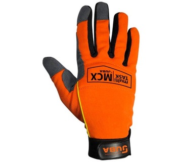 RĘKAWICE NA RZEP DLA MECHANIKÓW pomarańcz 10 / XL