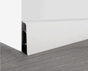 LISTWA PRZYPODŁOGOWA BIAŁY MAT WYŻSZA OD EVO 73MM