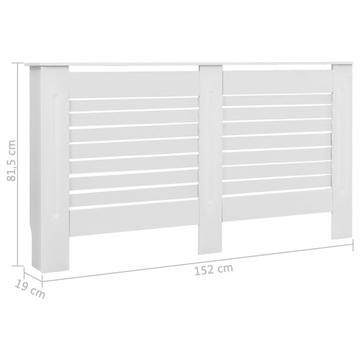 Радиаторные покрытия, 2 шт, белые, 152x19x81,5 см.