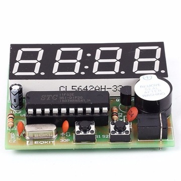 Электронные цифровые светодиодные часы, 4-битный набор для самостоятельного изготовления