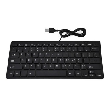 KOMPAKTOWA MINI KLAWIATURA SLIM USB PRZEWODOWA 78-KLAWISZOWA
