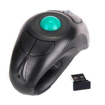 Trackball Handheld Finger USB Mouse Bezprzewodowe