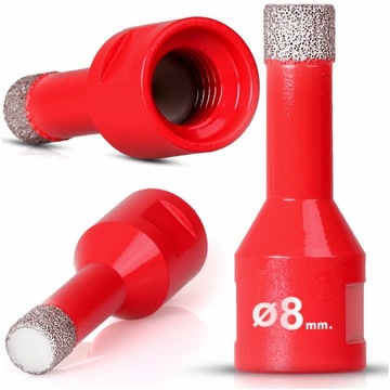 OTWORNICA DO GRESU 8 mm DIAMENTOWA WIERTŁO GLAZURY PŁYTEK KORONKA M14