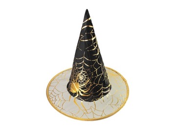 Kapelusz Wiedźmy Złoty Halloween Uniwersalny 36 cm Kraszek