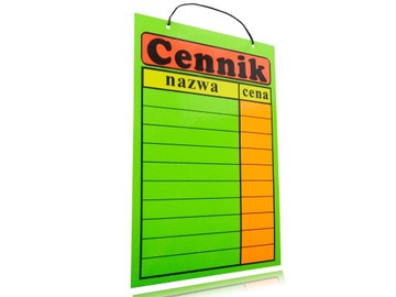TABLICA TABLICZKA INFORMACYJNA CENNIK NAZWA A4