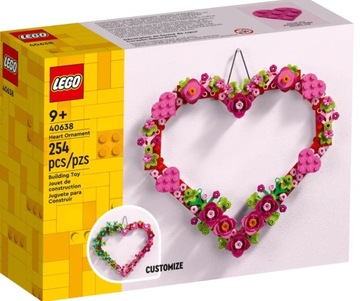 Кубики LEGO CREATOR 40638 ОРНАМЕНТ В ФОРМЕ СЕРДЦА ЦВЕТЫ