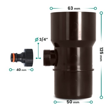 ДОЖДЕВОЙ УБОРНИК 63 ММ ДОЖДЕВОЙ СБОРНИК РЕГЕНЕРАЦИЯ ДОЖДЕВЫХ ЖЕЛОБОВ