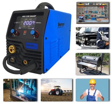 ИНВЕРТОРНЫЙ СВАРОЧНЫЙ АППАРАТ MIGOMAT SHERMAN MIG 200 SMART SYNERGIA 200A TIG MMA